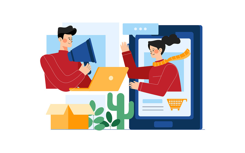 M390_Digital Marketing Illustration Pack - Features Image 11
