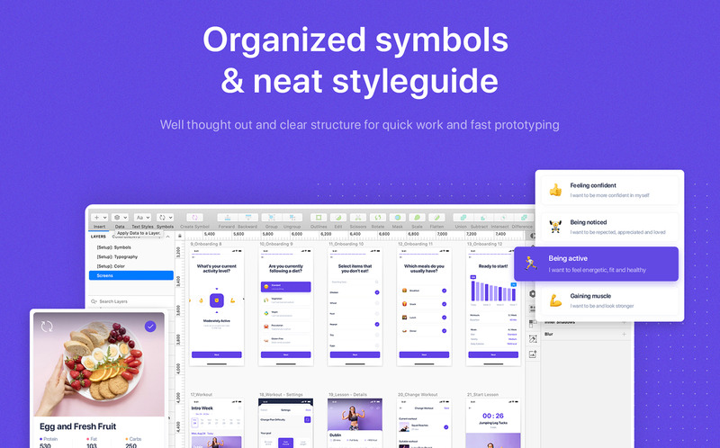 Fitbox - Workouts & Meal Planner UI Kit - Features Image 6