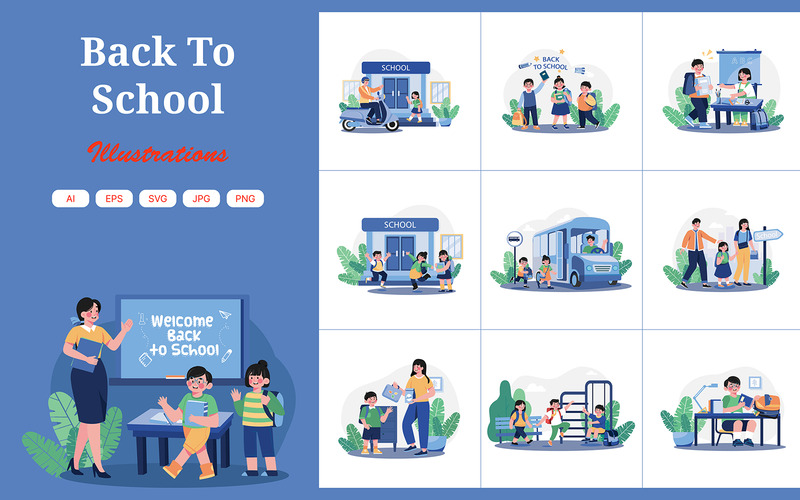 M603_Terug naar school illustratiepakket - Features Image 1