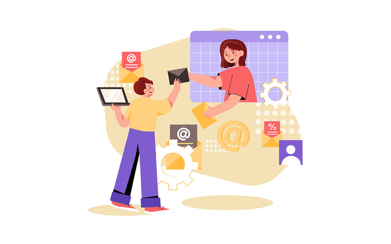 M337 - E-posta Pazarlama İllüstrasyon Paketi - Features Image 9