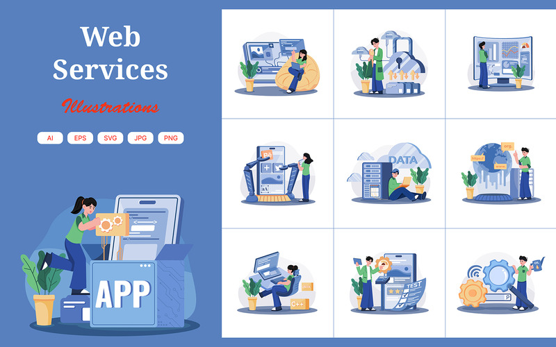 M709_Pack d'illustrations des services Web - Caractéristiques de l’image 1