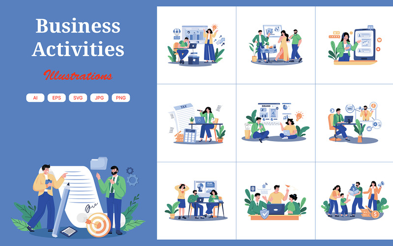 M713_Business Activities Illustration Pack 2 - Features Image 1