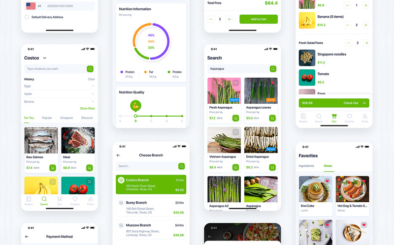 Delites - UI-kit voor online boodschappen en recepten - Features Image 8