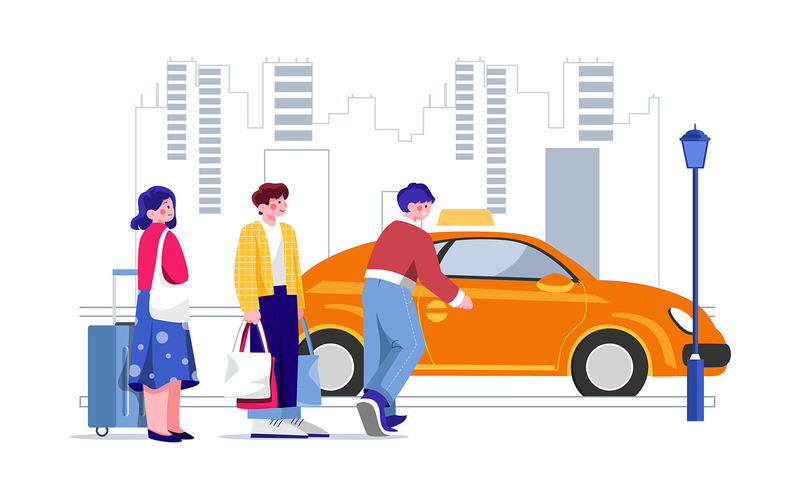 M394_Pacchetto illustrazioni per prenotazione taxi - Caratteristiche Immagine 4