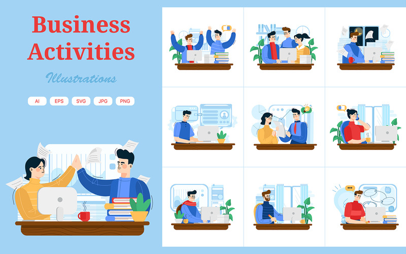 M332 - Business Illustration Pack - Features Image 1