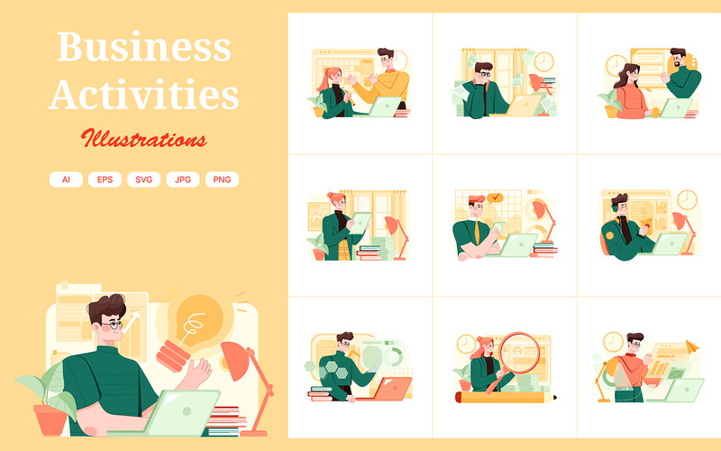 M375_Business Illustration Pack - Features Image 1