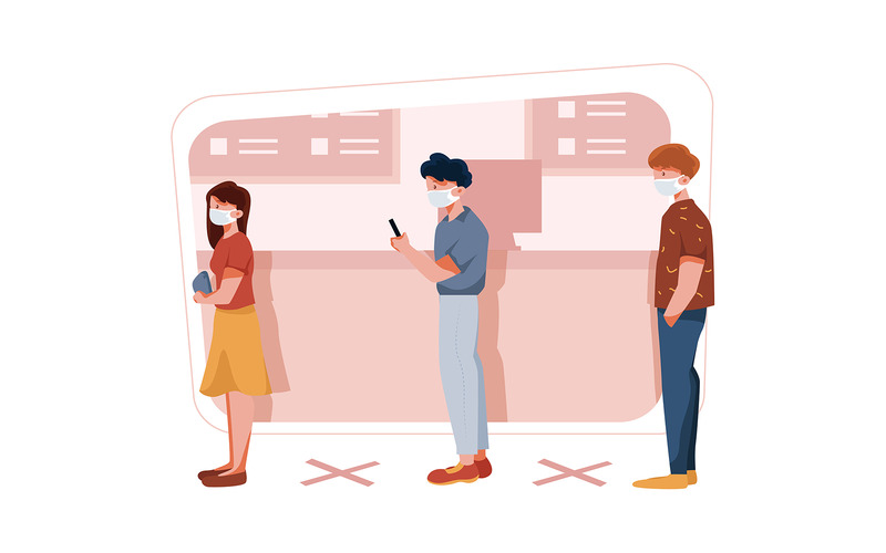 M312_Illustrazioni della distanza sociale - Caratteristiche Immagine 7