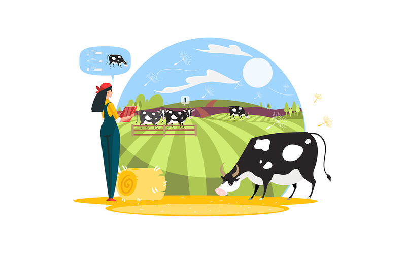 M326_Illustrazioni di tecnologia per l'agricoltura intelligente - Caratteristiche Immagine 7