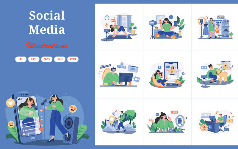 M497_illustrationspaket för sociala medier - Features Image 1