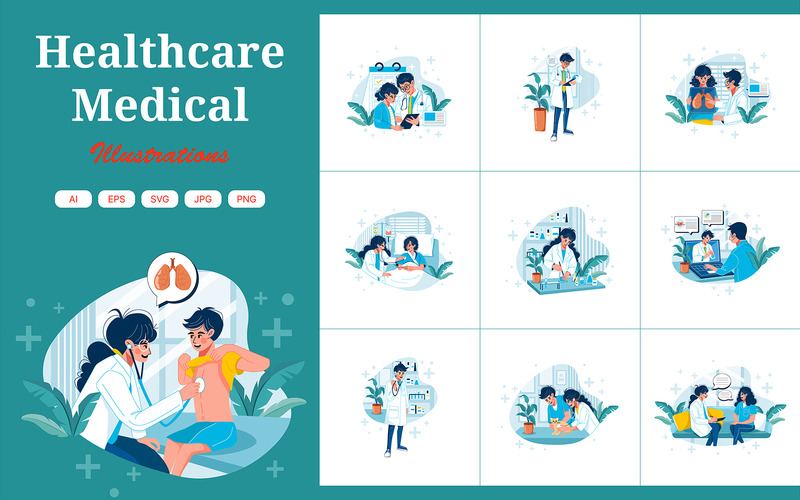 M370_Healthcare Illustration Pack - Features Image 1