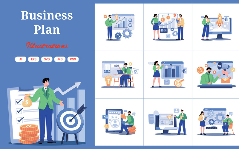 M725_Business Plan Illustration Pack 1 - Features Image 1
