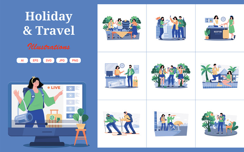 M728_Holiday & Travel Illustration Pack 1 - Features Image 1