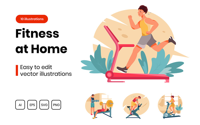 M318_Fitness hemma Illustrationer - Features Image 1