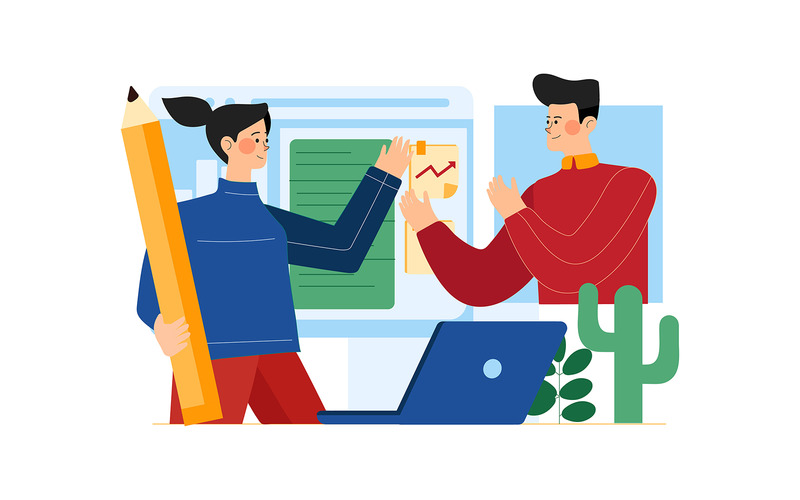 M390_Digital Marketing Illustration Pack - Features Image 7