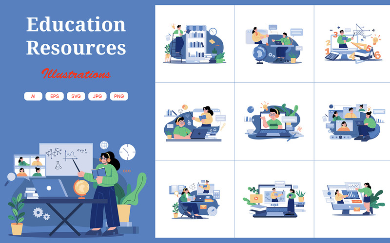 M450_Online Education Illustration Pack - Features Image 1