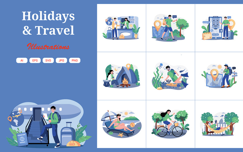 M589_Holidays Illustrationspaket - Eigenschaften Bild 1