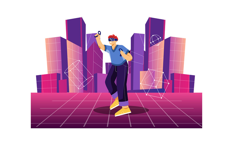 M384_Metaverse Illustration Pack - Features Image 11