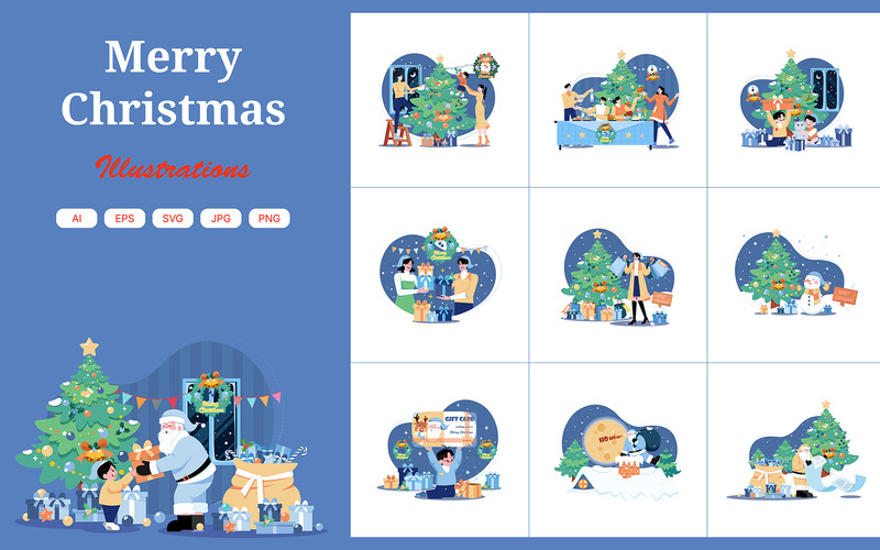 M522_Christmas İllüstrasyon Paketi - Features Image 1