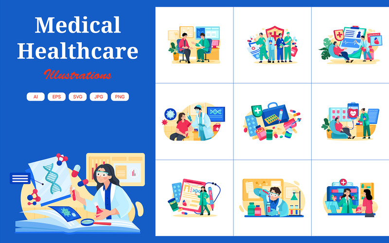 M372_Medical & Healthcare Illustration Pack - Features Image 1