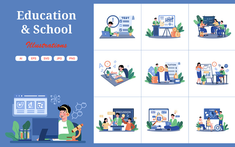 M712_School & Education Illusztrációs csomag 2 - Features Image 1