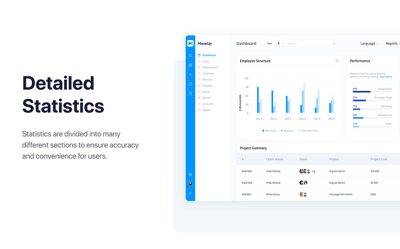 MoveUp - шаблон администратора управления персоналом - Features Image 7