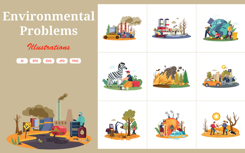 M622_Umweltprobleme Illustrationspaket 1 - Eigenschaften Bild 1