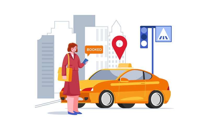 M394_Pacchetto illustrazioni per prenotazione taxi - Caratteristiche Immagine 7