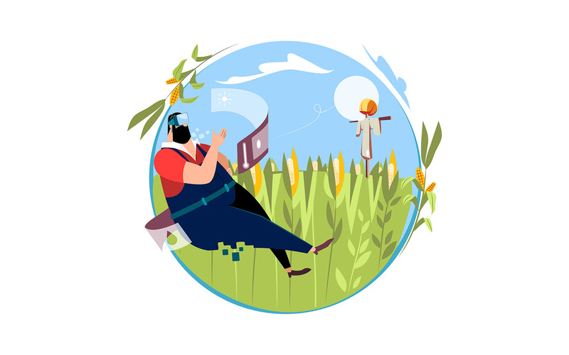 M326_Illustrazioni di tecnologia per l'agricoltura intelligente - Caratteristiche Immagine 9