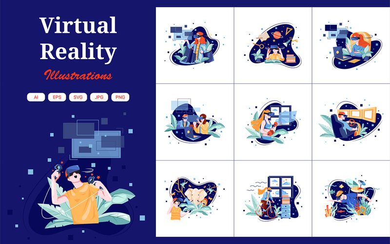 M356 - Sanal Gerçeklik İllüstrasyon Paketi - Features Image 1