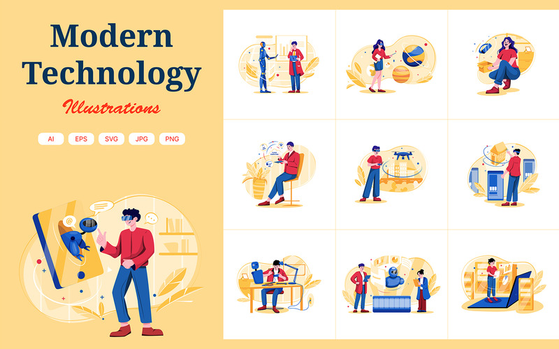 M367_Modern Technology Illustrations - Features Image 1