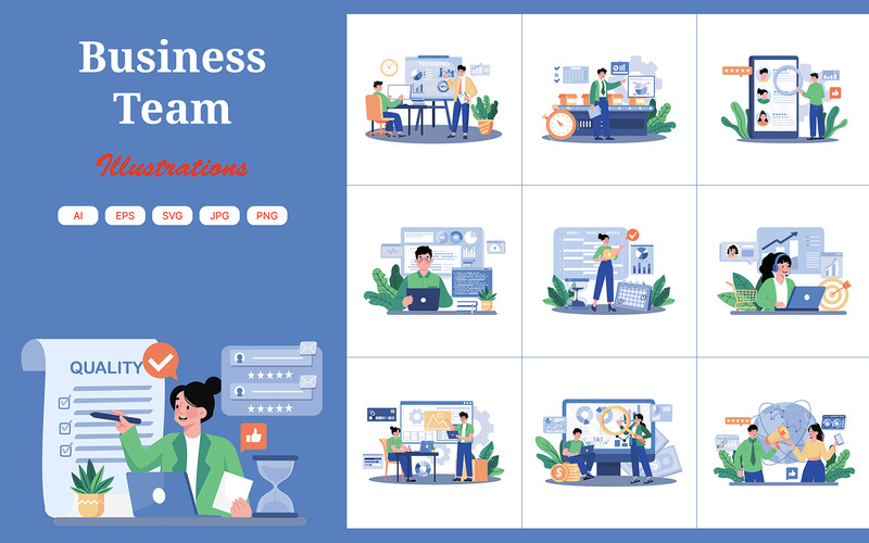 M726_Business Team Illustration Pack 2 - Features Image 1