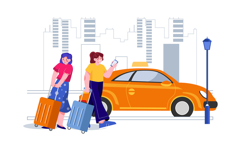 M394_Pacchetto illustrazioni per prenotazione taxi - Caratteristiche Immagine 11