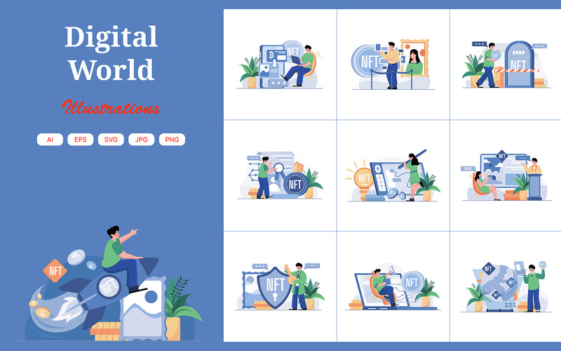 M469_ Digital World NFT Illustrationer - Features Image 1