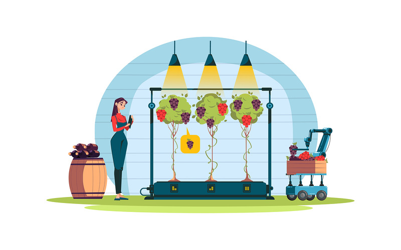 M326_Illustrazioni di tecnologia per l'agricoltura intelligente - Caratteristiche Immagine 5