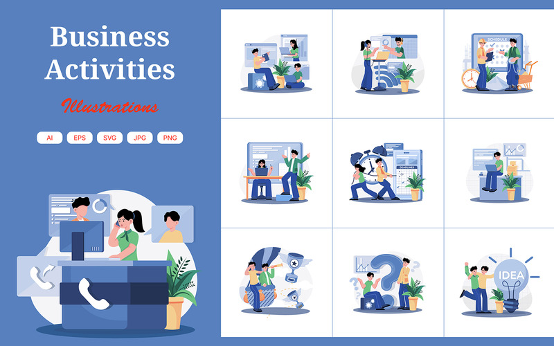 M681_Business Activities Illustration Pack 1 - Features Image 1