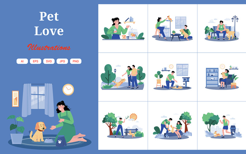 M694_Pet Love Illustrationspaket - Eigenschaften Bild 1