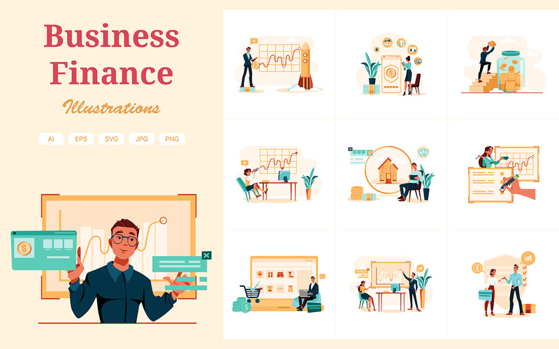 M335 - Biznes Finanse Ilustracje - Obraz funkcji 1