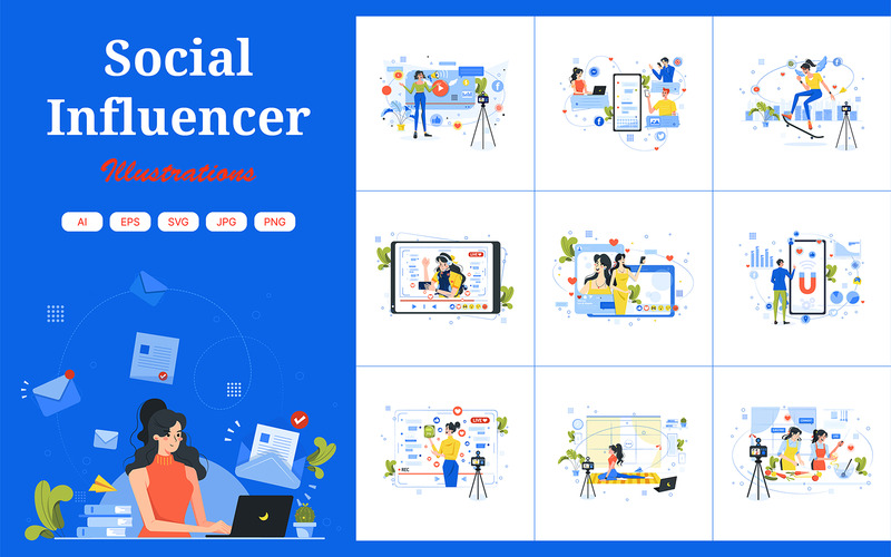 M353_Social Influencer Illustrationer - Features Image 1