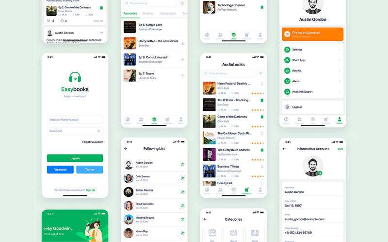 Easybooks - 有声读物 UI 套件 - Features Image 6