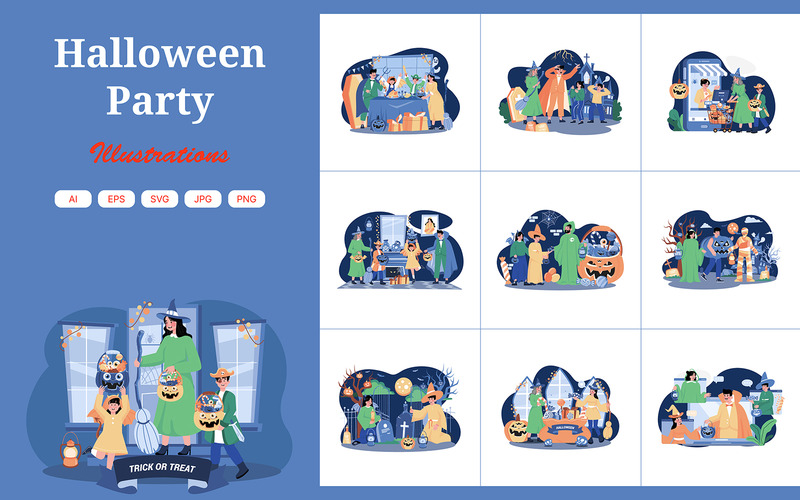 M518_ Halloween illusztrációs csomag 1 - Features Image 1