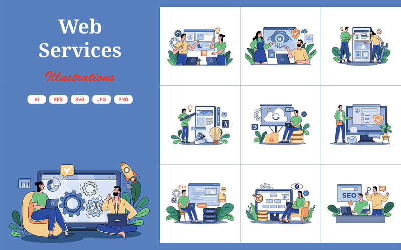 M690_Web Services Illusztrációs csomag - Features Image 1