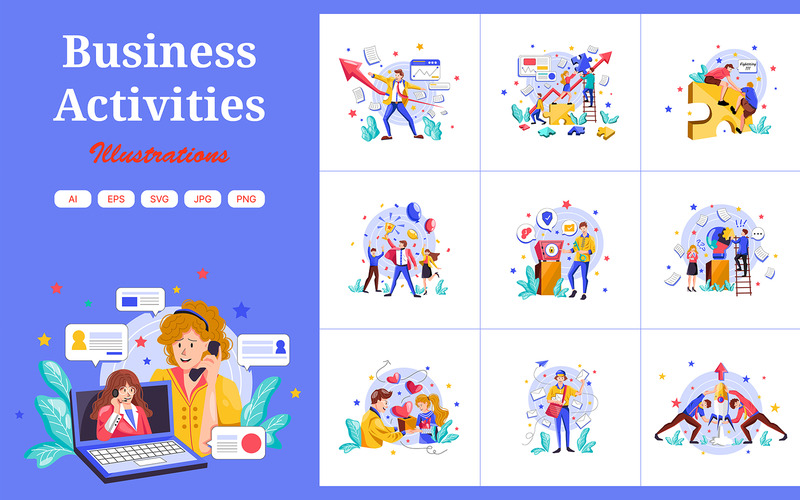 M360_Business Illustration Pack - Features Image 1