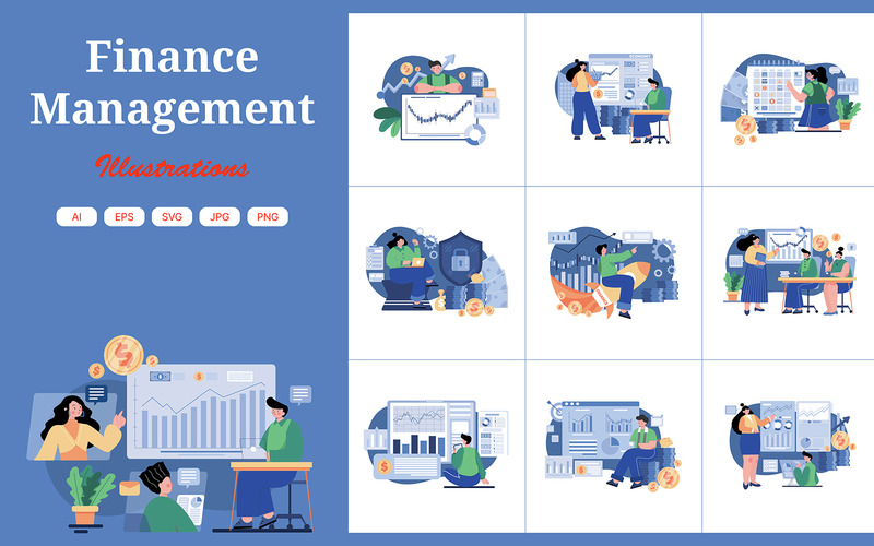 M456_Finance Management Illustration Pack - Features Image 1