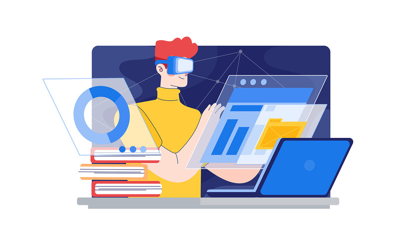 M387_ Metaverse & VR Illustration Pack - Features Image 5