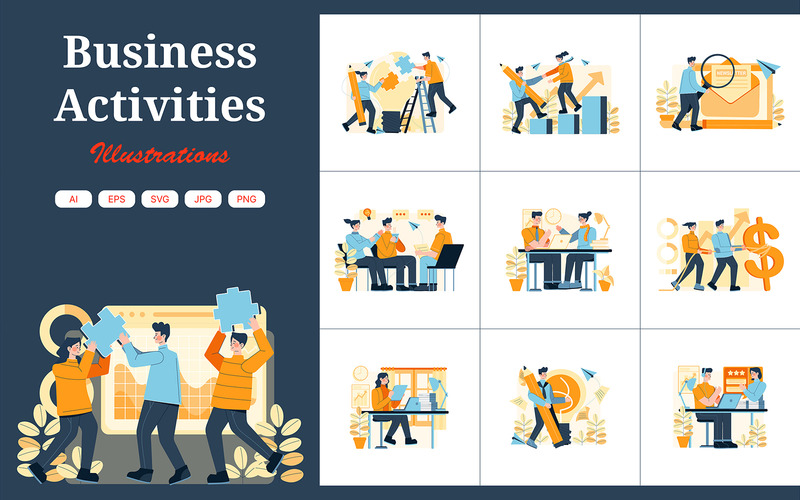 M378_Business Illustration Pack - Features Image 1