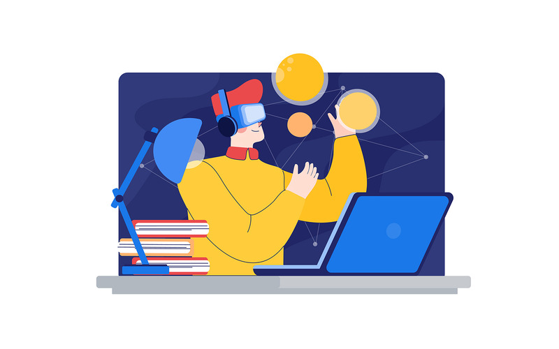 M387_ Metaverse & VR Illustration Pack - Features Image 2