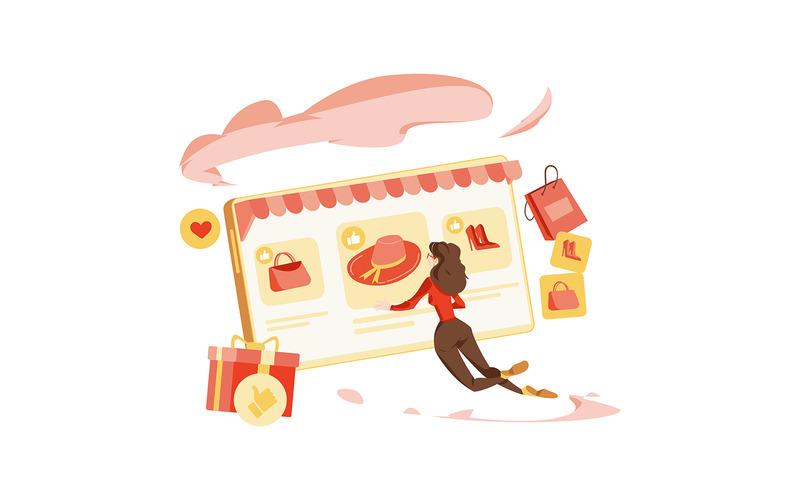 M363_Online Shopping Illustrationer - Features Image 2