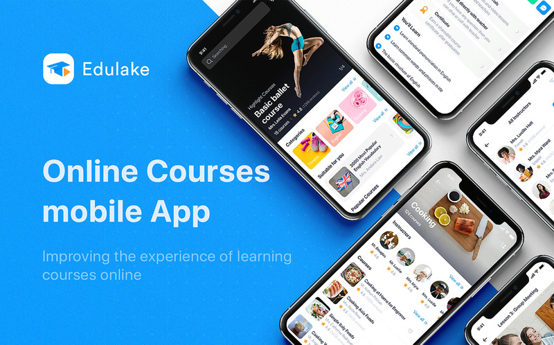 Edulake - Online Course mobile UI Kit - Features Image 1