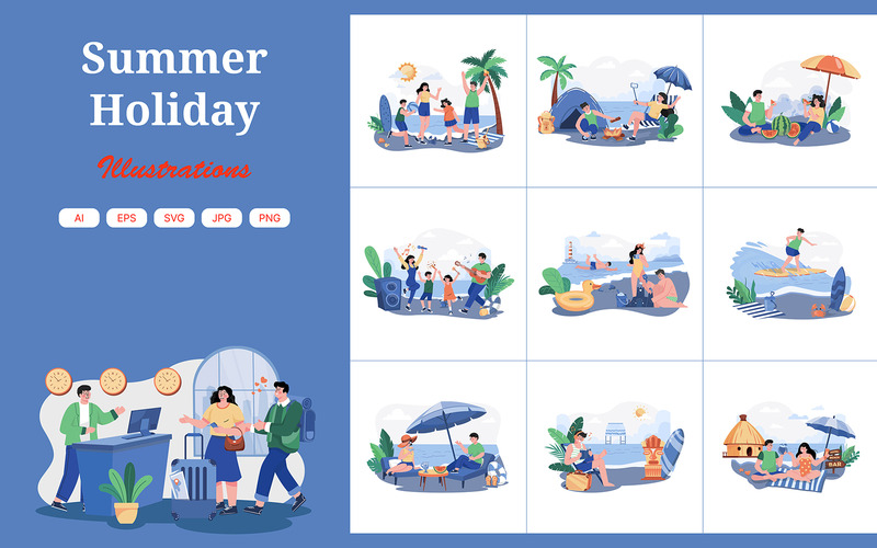 M586_Sommerferien-Illustrationspaket - Eigenschaften Bild 1