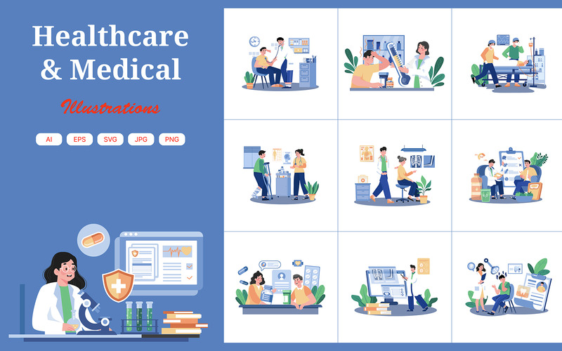 M716_Healthcare & Medical Illustration Pack 1 - Features Image 1